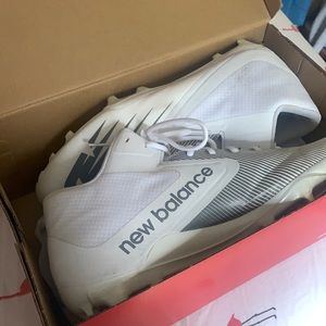 White New Balance Cleats